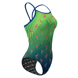 Party Flamingos Skinny Strap Swimsuit