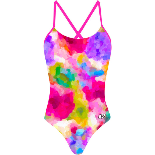 Spring Flowers - Tieback One Piece Swimsuit