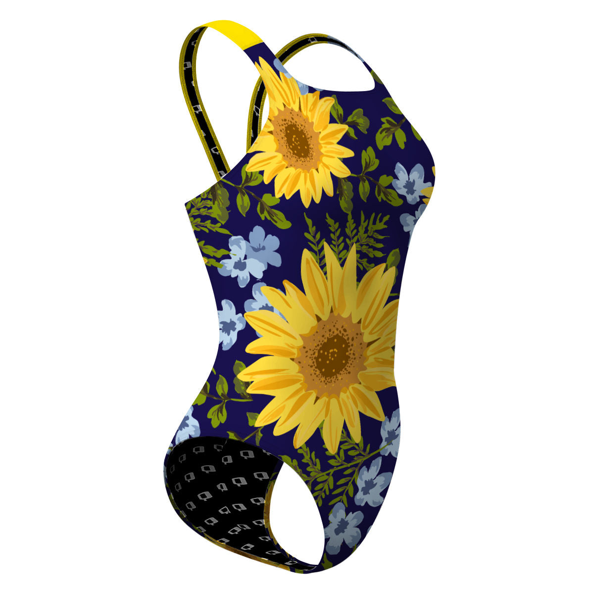 Blue Sunflower - Classic Strap Swimsuit