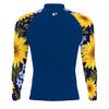Blue Sunflower - Men's Surf UPF50+ Long Sleeve Rash Guard