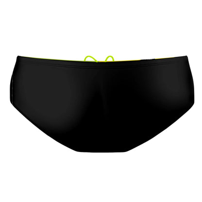 Tricolor Green and Yellow Classic Brief