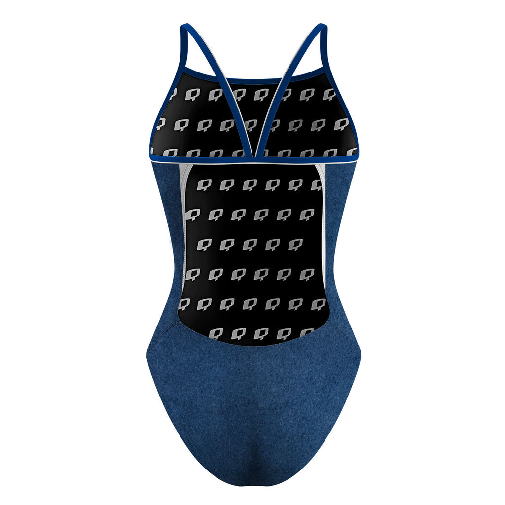 Blue Suede - Sunback Tank Swimsuit