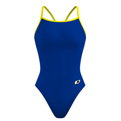 Solid Royal Blue - Skinny Strap Swimsuit