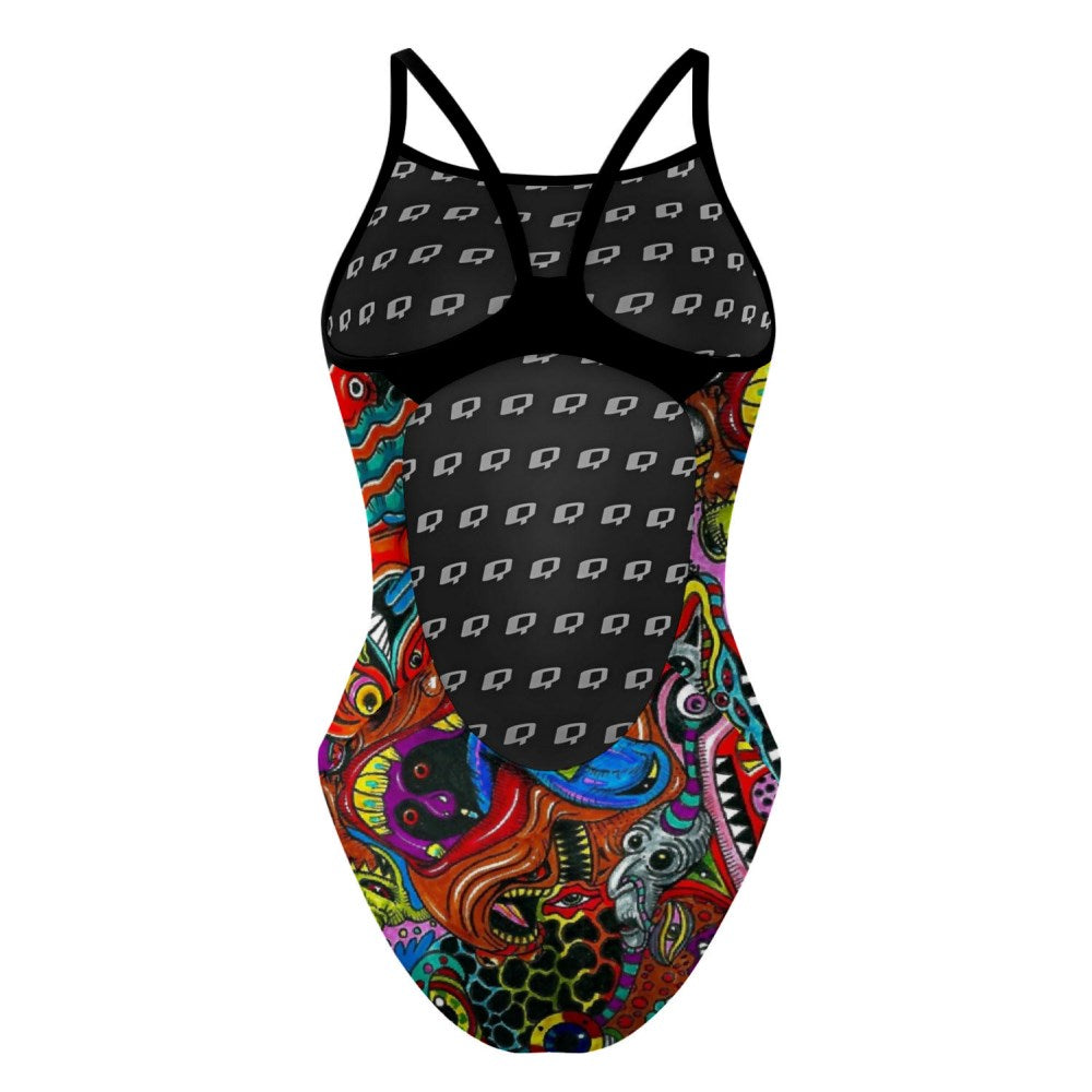 Trippy Hippie Skinny Strap Swimsuit