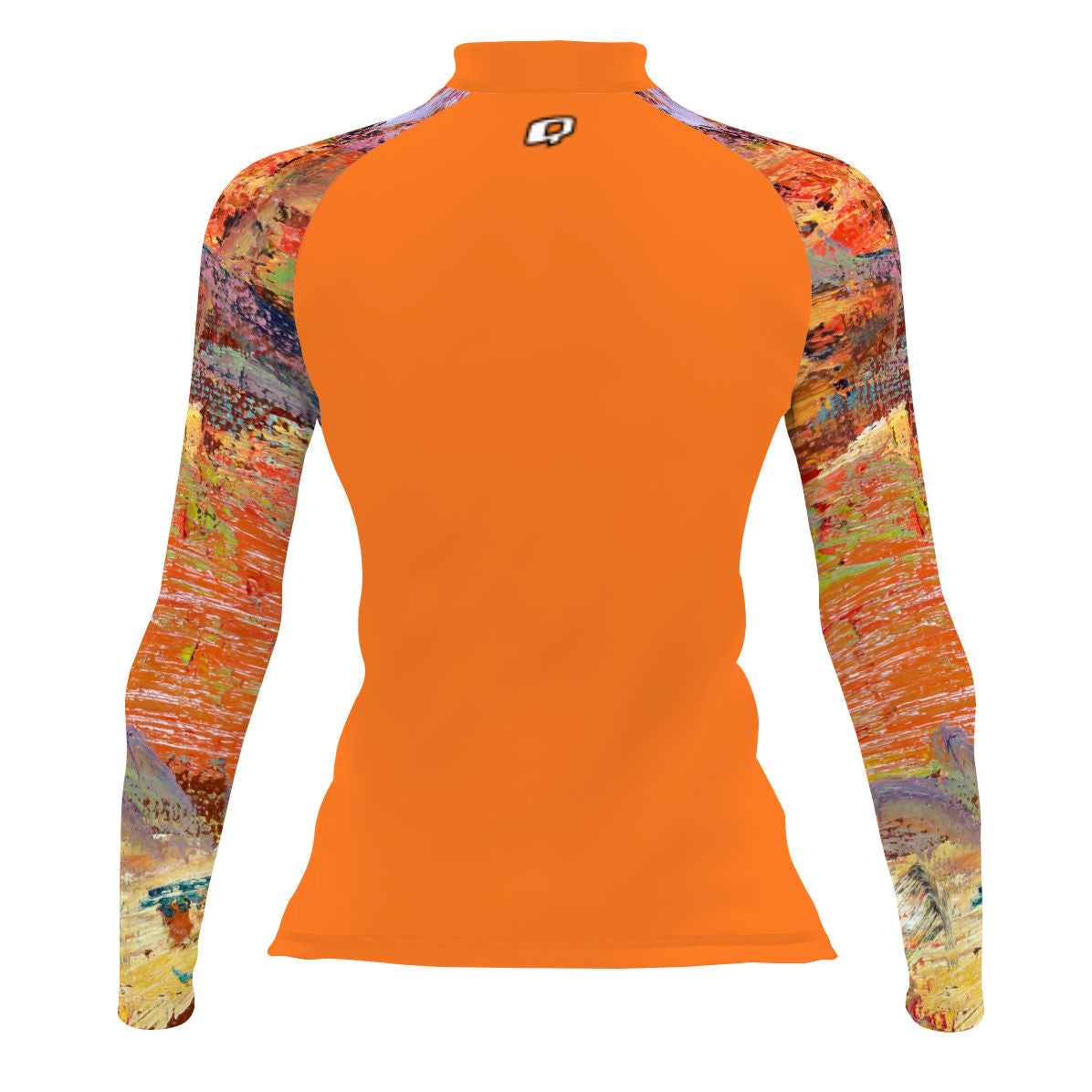 Orange Oil On Canvas - Women's Surf UPF50+ Long Sleeve Rash Guard