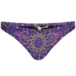 Purple Mandala Tieback Bikini Bottom