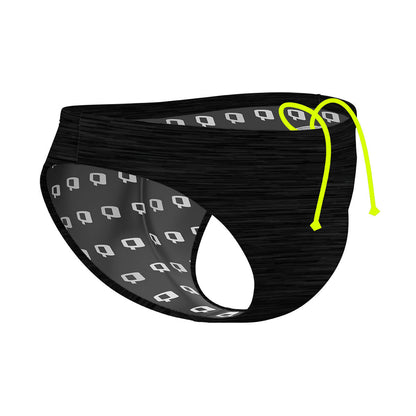Black Marl - Waterpolo Brief Swimsuit