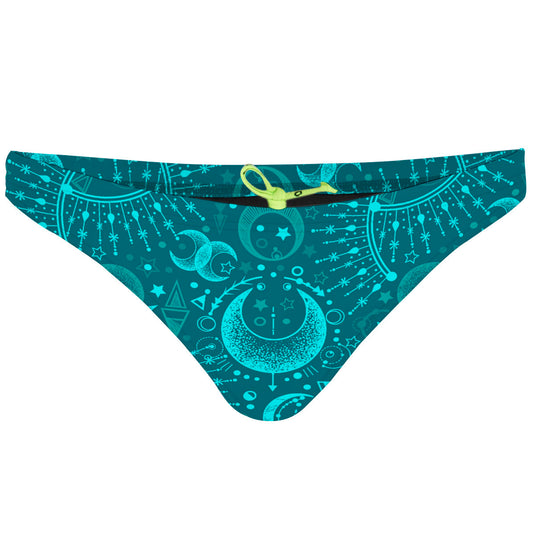 Cosmic Teal Magic - Tieback Bikini Bottom