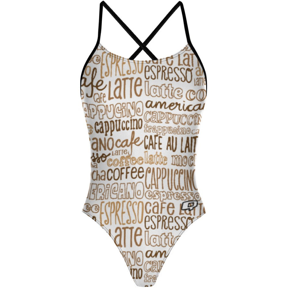 Coffee Lovers - Q "X" Back Swimsuit