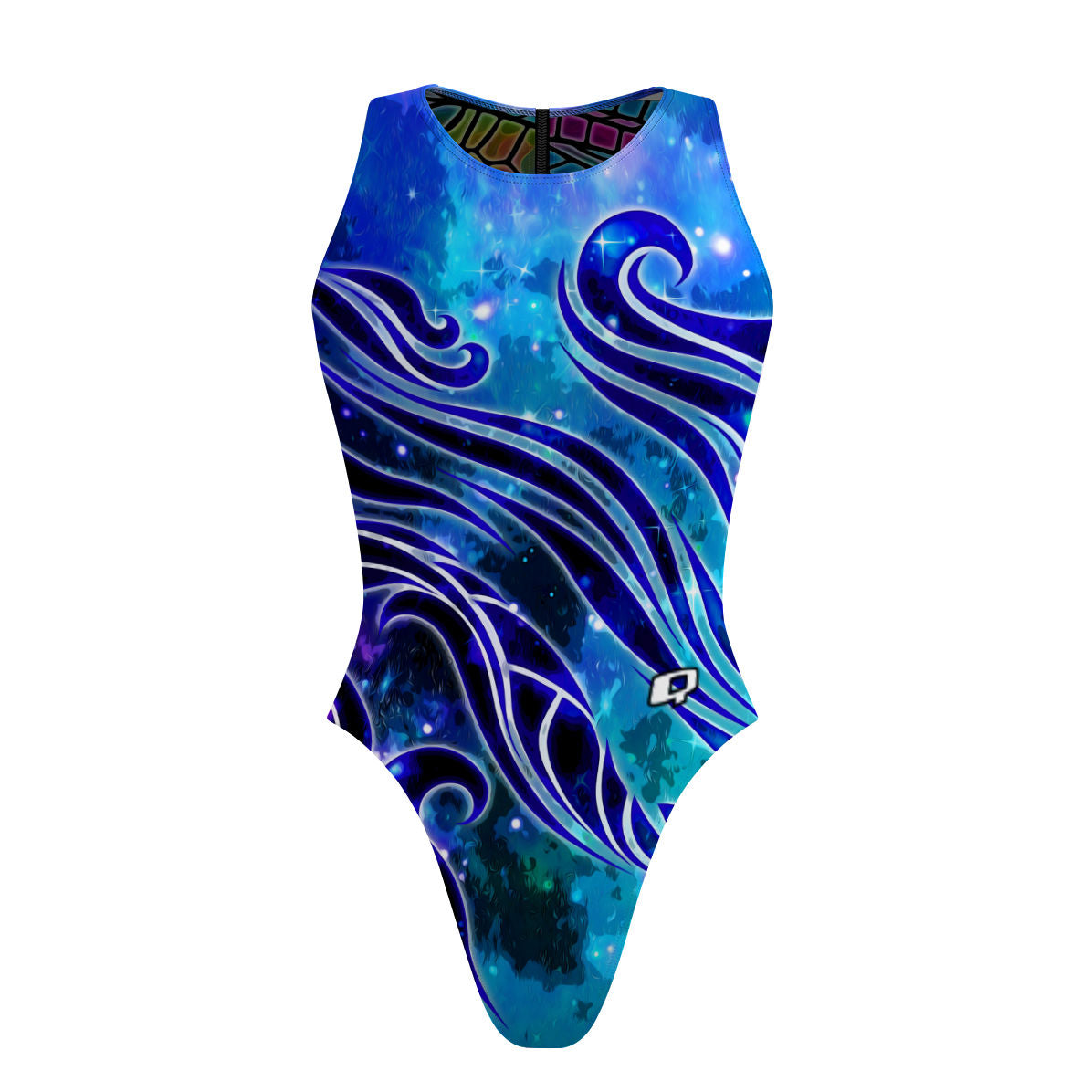 Mystic Waves/Dragonfly Wings - Women Waterpolo Reversible Swimsuit Cheeky Cut