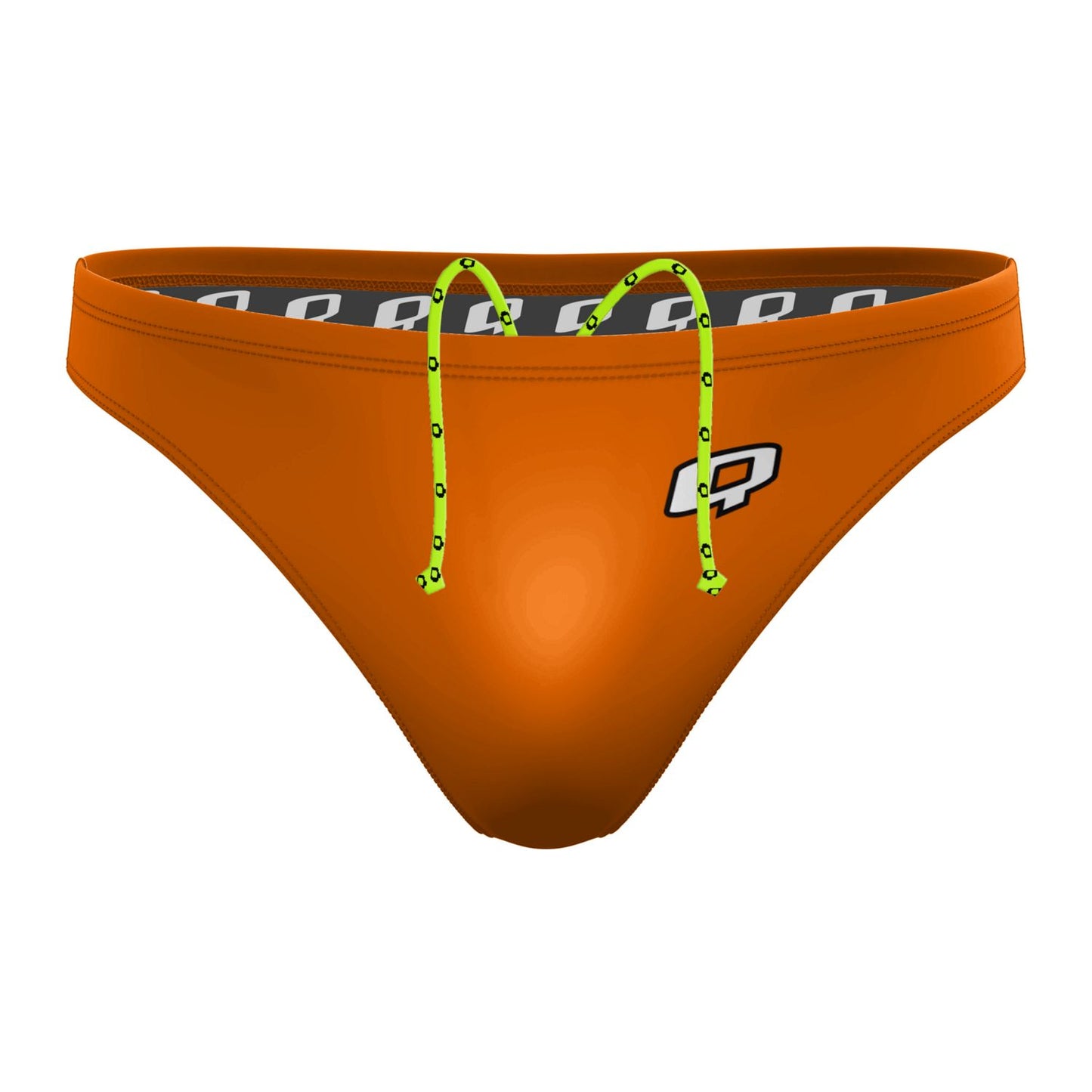 Orange Solid Waterpolo Brief Swimwear