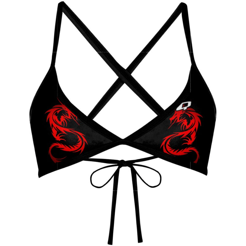 Red Dragon Tieback Bikini Top