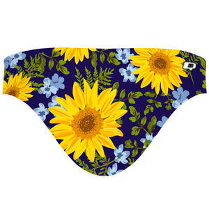 Blue Sunflower - Bandeau Bikini Bottom