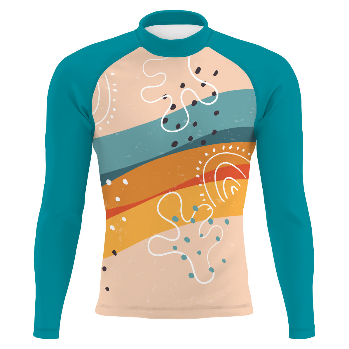 Sunset Strips V1 - Men's Surf UPF50+ Long Sleeve Rash Guard