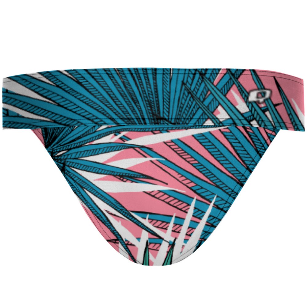 Pink Palm Demi Cheeky Cut Bikini Bottom