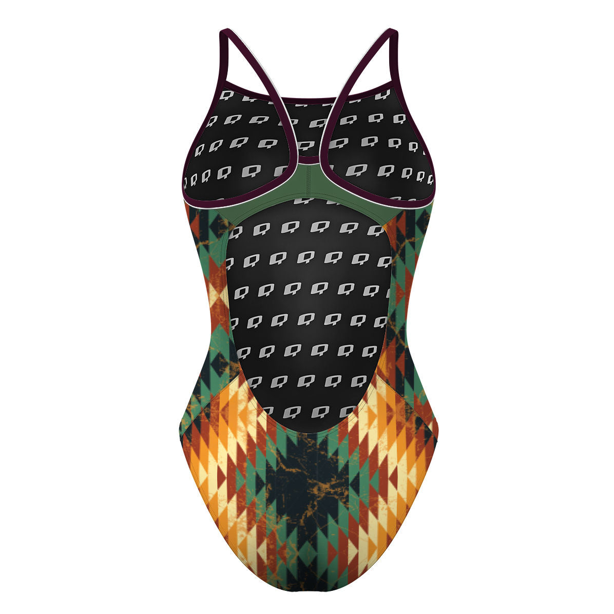 Tribal Fall Skinny Strap Swimsuit