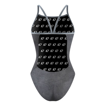 Gray Suede - Sunback Tank Swimsuit