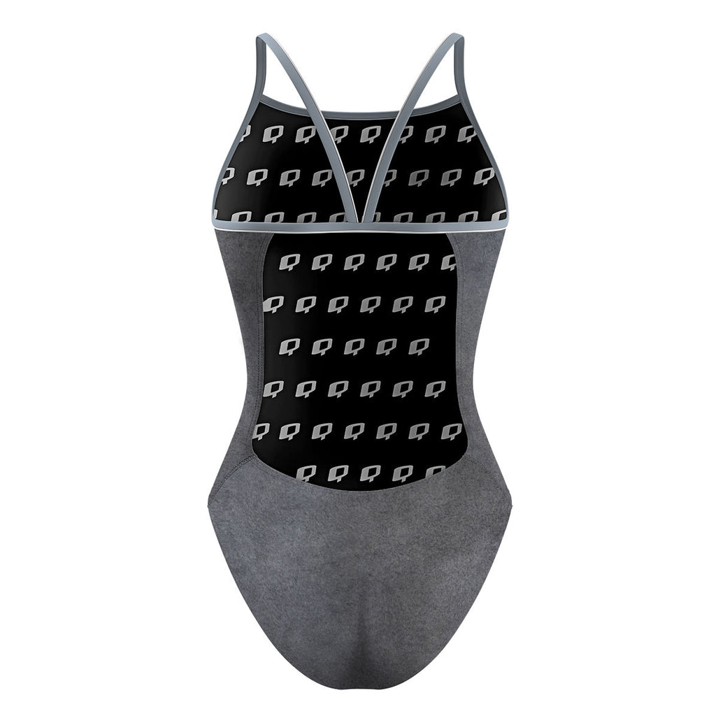 Gray Suede - Sunback Tank Swimsuit