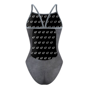 Gray Suede - Sunback Tank Swimsuit