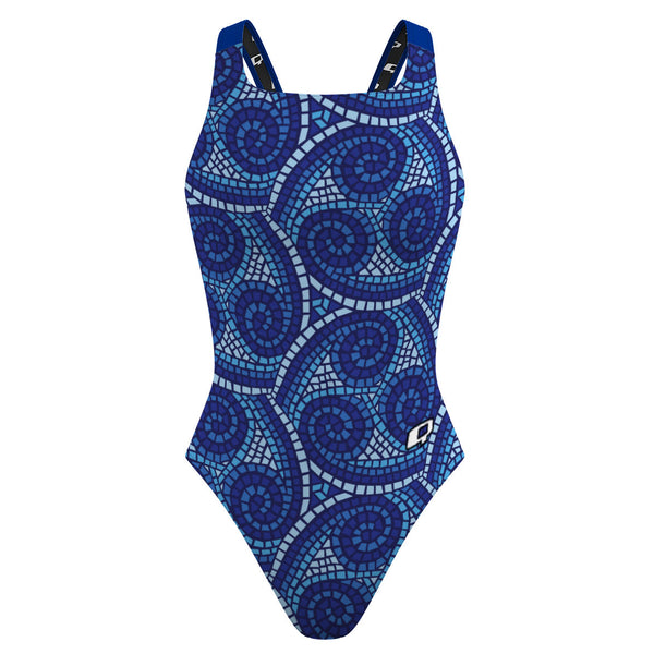 Blue Mosaic - Classic Strap Swimsuit
