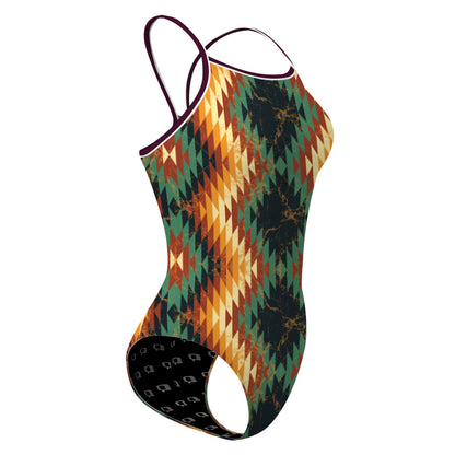 Tribal Fall Skinny Strap Swimsuit