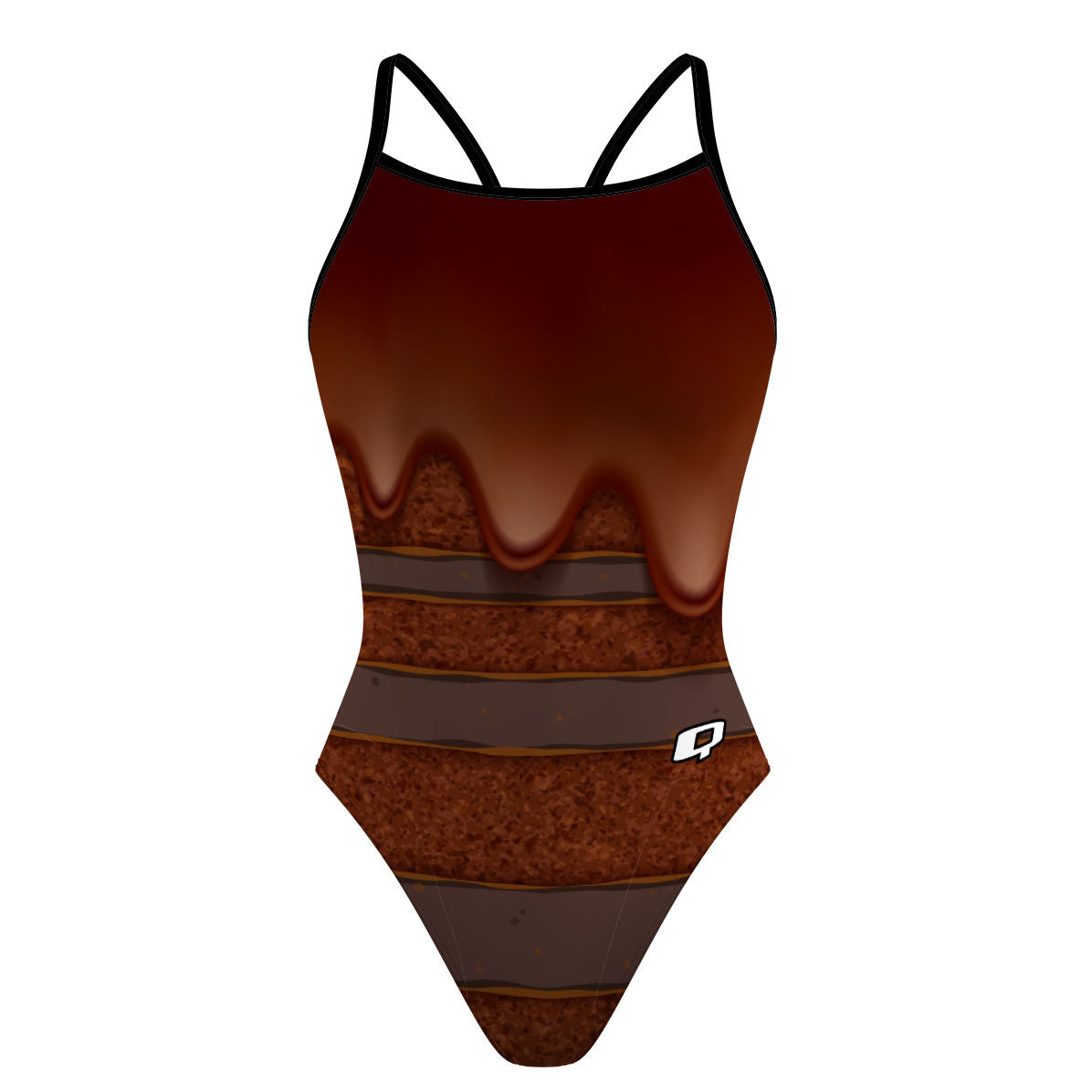 Chocolate Layer Cake Skinny Strap Swimsuit