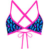 Blue Butterfly - Tieback Bikini Top