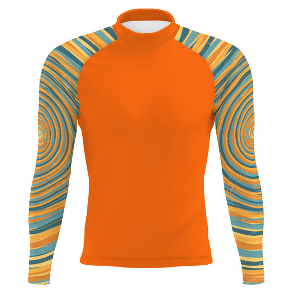Blue and Yellow Sunset - Men's Surf UPF50+ Long Sleeve Rash Guard