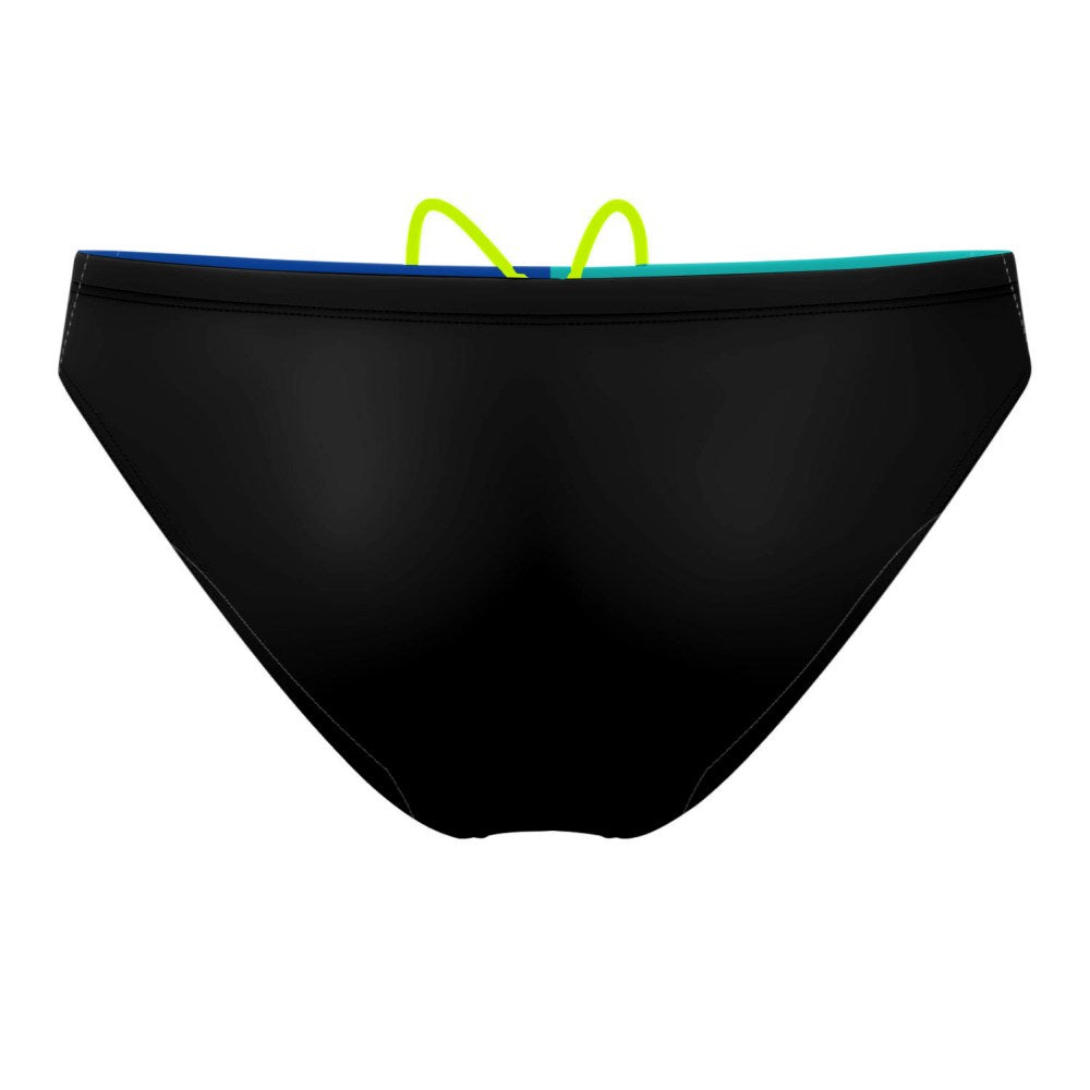Tricolor Turquoise and Blue  Waterpolo Brief