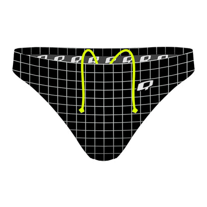 Black Pinstripe 2 x 2 360 - Waterpolo Brief Swimsuit