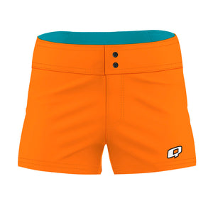 Orange Solid Color - Women Board Shorts