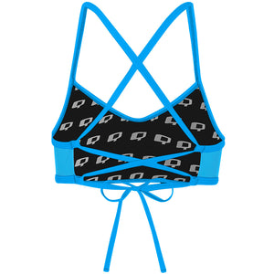 Claire Turquoise -  Ciara Tieback Bikini Top