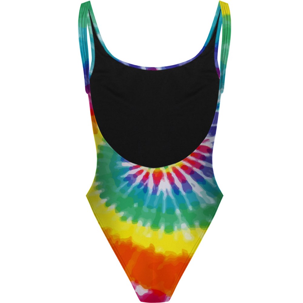 Rainbow Bathing Suit Rainbow Swimsuit One Piece Swimsuit High Cut