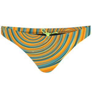 Blue and Yellow Sunset - Tieback Bikini Bottom