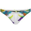 Colorful Peacock Tieback Bikini Bottom