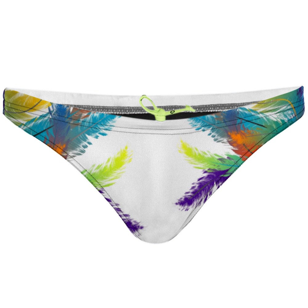 Colorful Peacock Tieback Bikini Bottom