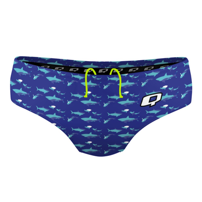 Shark Blue Classic Brief Swimsuit