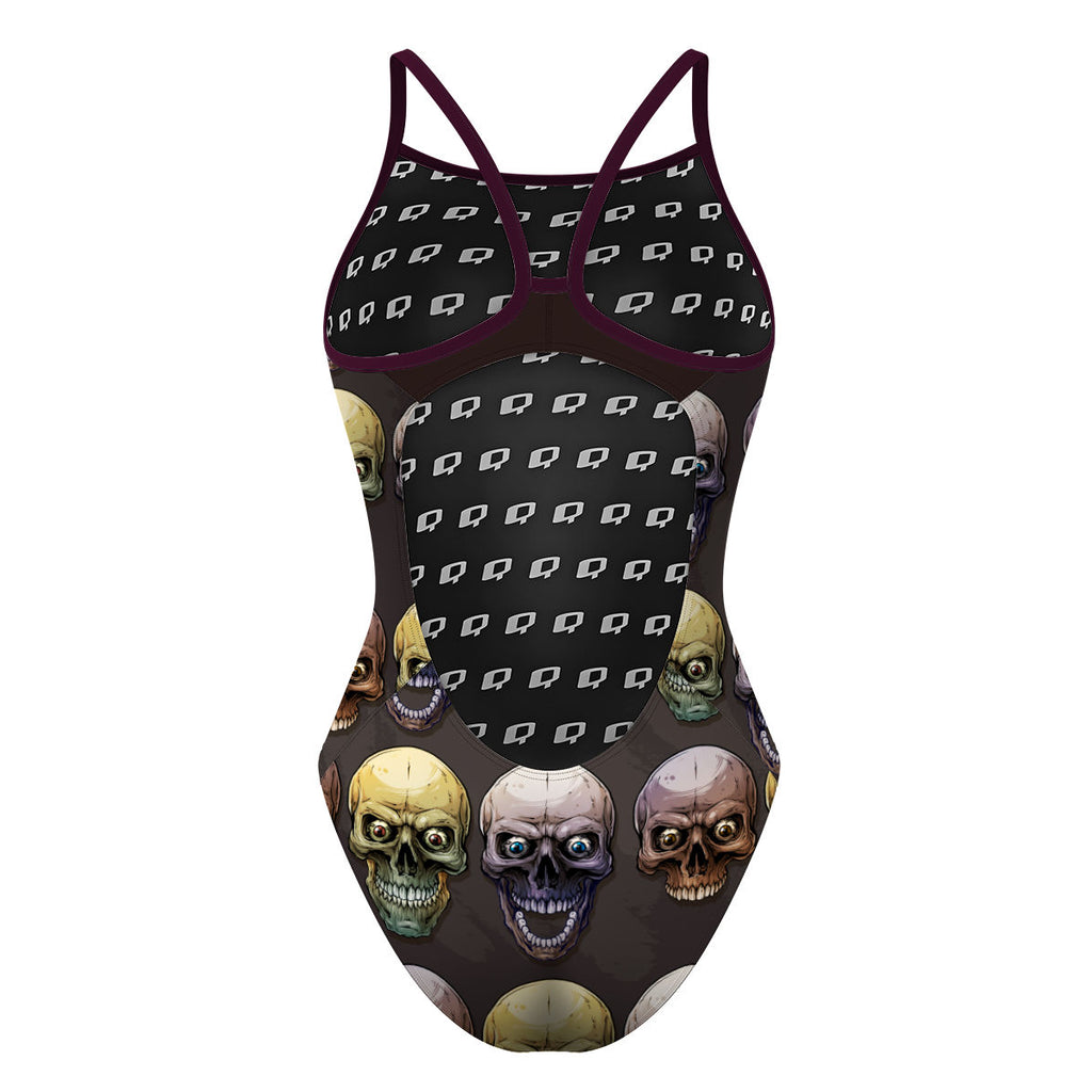 Crazy Skulls - Skinny Strap Swimsuit