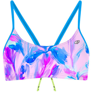 Pastel Flowers - Bandeau Bikini Top