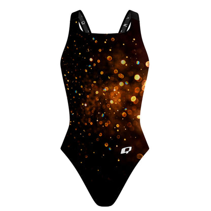 Sparkle Burst Gold Classic Strap Swimsuit