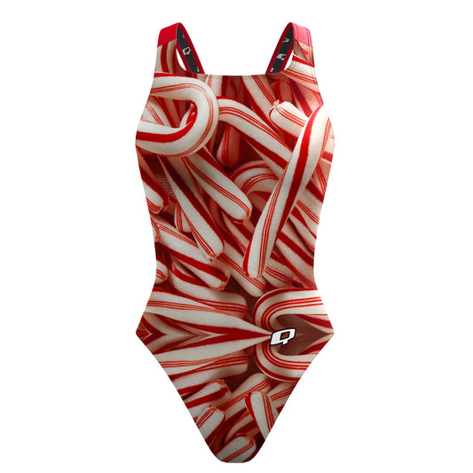 Candy Cane Classic Strap Swimsuit