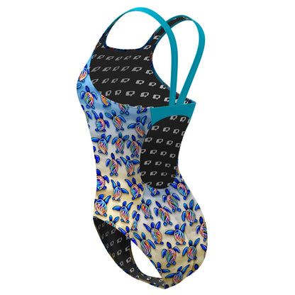 Turtle Trot Classic Strap Swimsuit