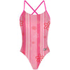 Pink Stripes - "X" Back Swimsuit