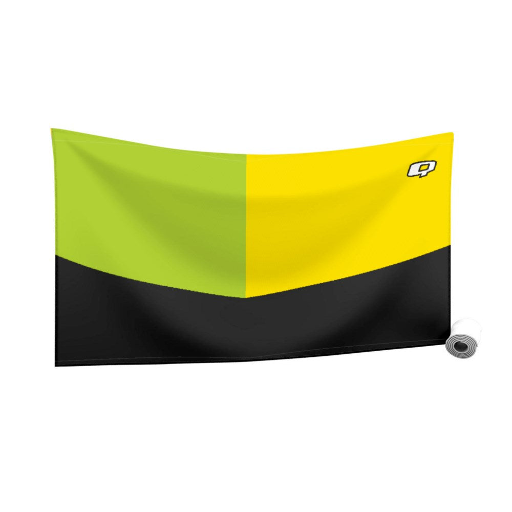 Tricolor Black, Green and Yellow Quick Dry Towel