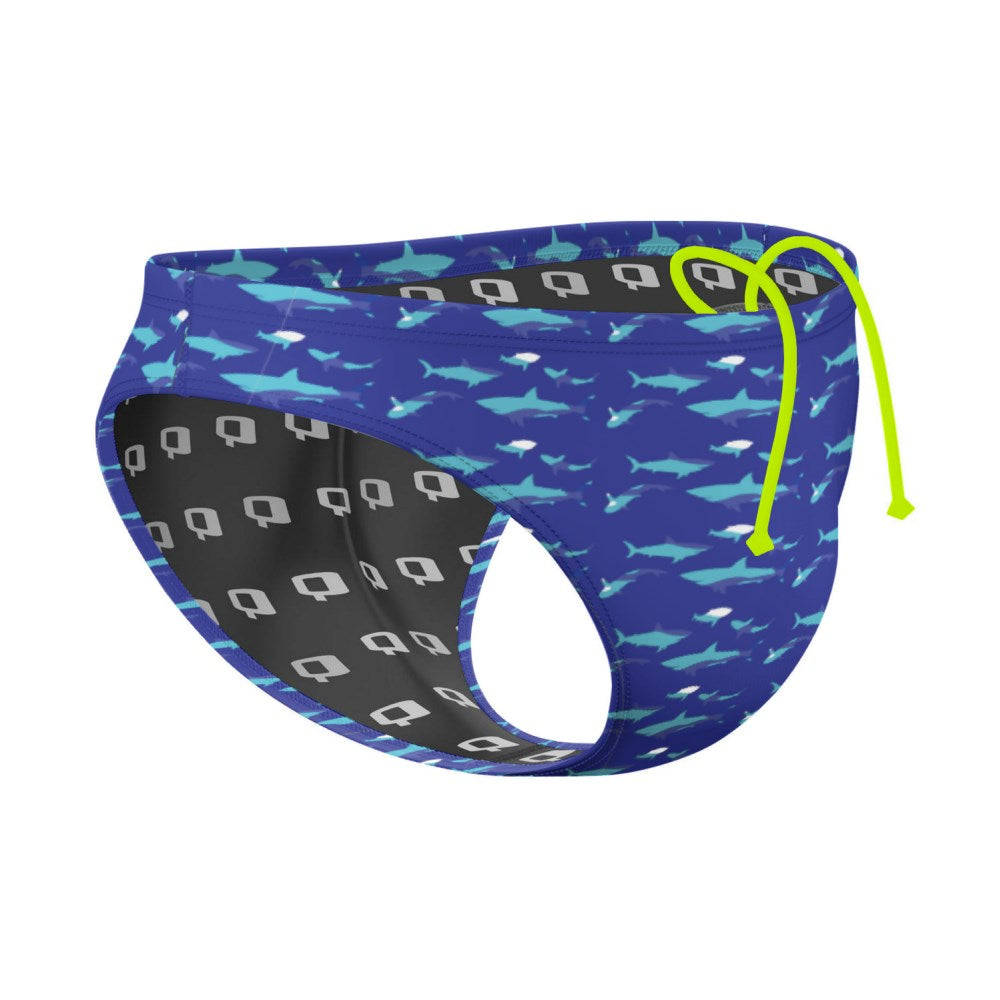 Shark Blue Waterpolo Brief Swimwear