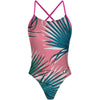 Pink Palm - Q "X" Back Swimsuit
