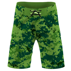 Green Camouflage Men Board Shorts