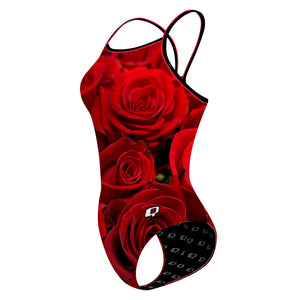 Radiant Roses - Skinny Strap Swimsuit