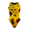 Sunny Sunflowers - Women Waterpolo Swimsuit Classic Cut