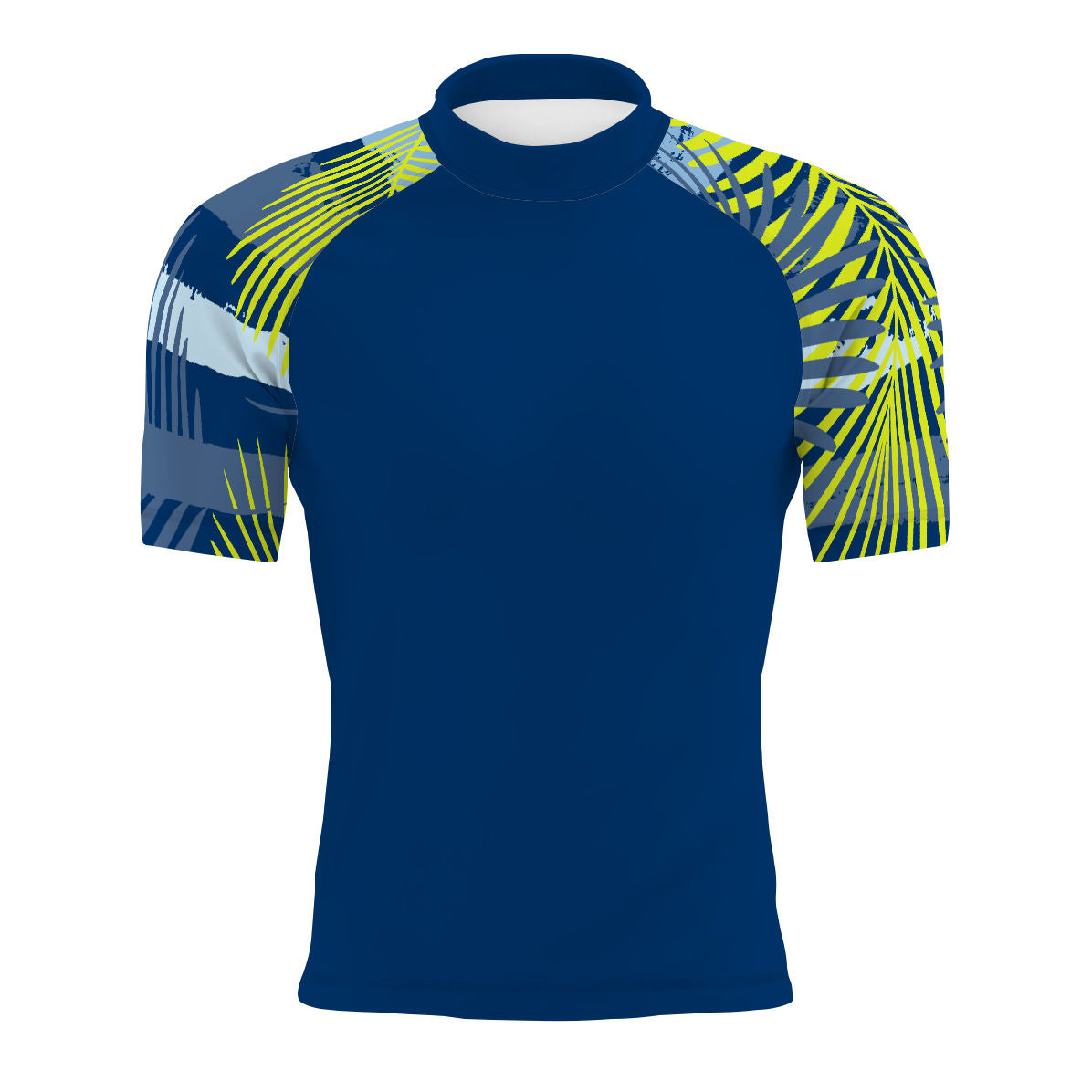 Tropical Palm - Men's Surf UPF50+ Short Sleeve Rash Guard